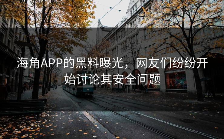 海角APP的黑料曝光，网友们纷纷开始讨论其安全问题