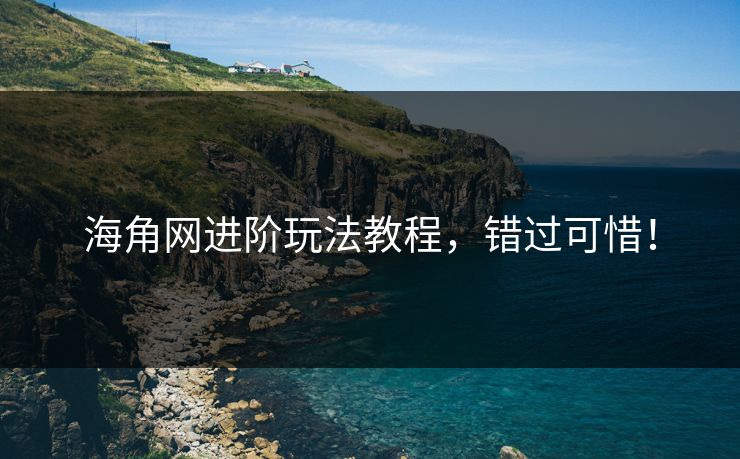 海角网进阶玩法教程，错过可惜！