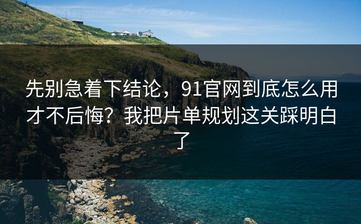 先别急着下结论，91官网到底怎么用才不后悔？我把片单规划这关踩明白了